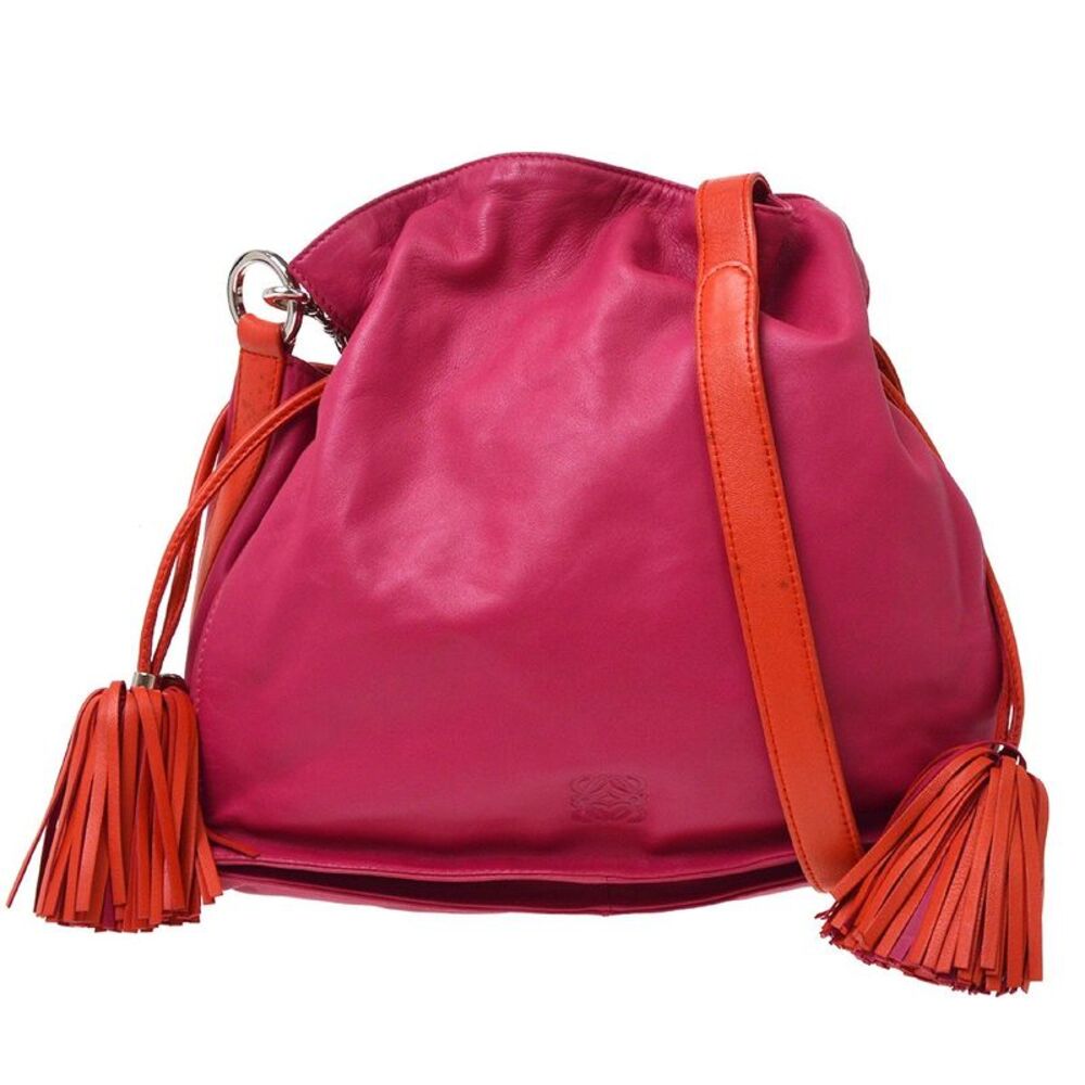 Loewe Flamenco Leather Pink Leather Shoulder Bag Bag